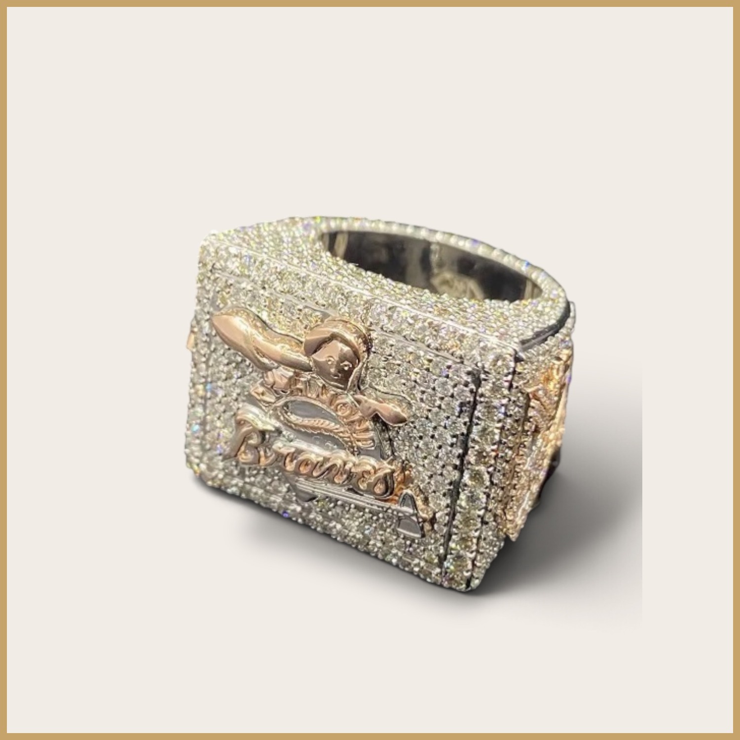 925 Silver Braves Moissanite Ring