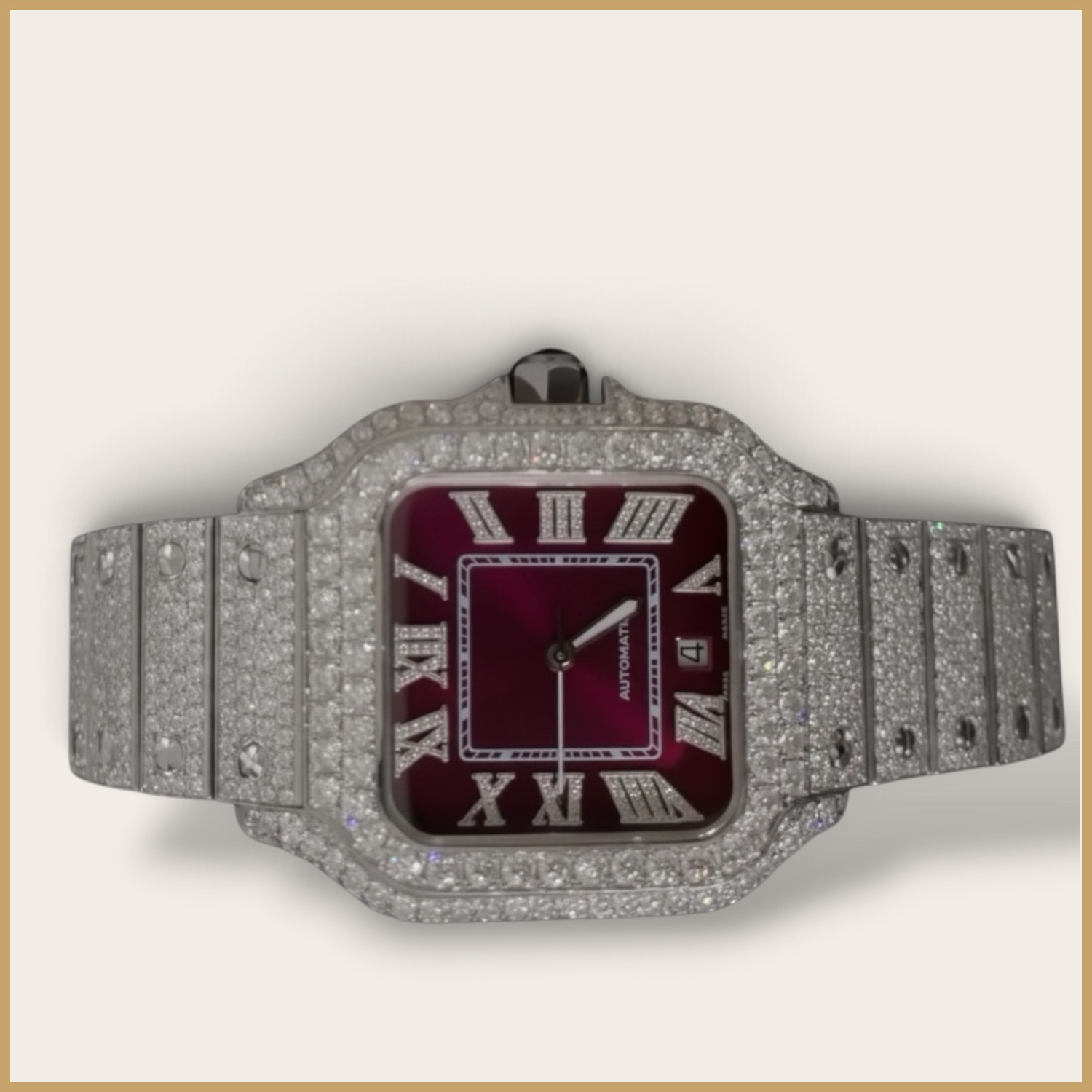 Bordeaux Diamond Automatic Watch